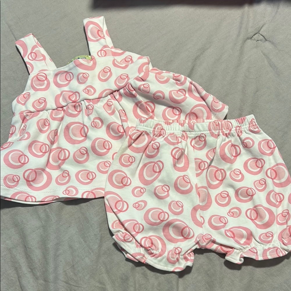 Kissy Kissy Pink and White Kids Matching Set